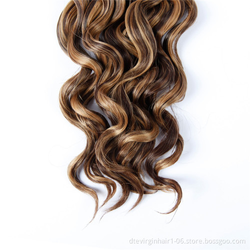 Ombre Brown Water Wave Crochet Braids for Passion Twist Crochet Hair Passion Twist Braiding Hair Extensions